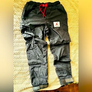 Nike Air Jordan Black Joggers with Red Accents